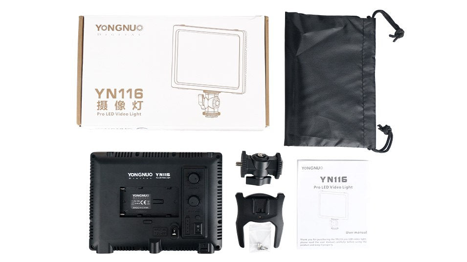Yongnuo YN116 3200K-5500K LED Video Studio Light Photographic Lighting