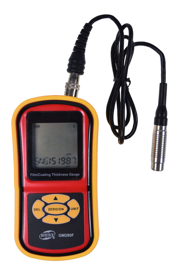 Benetech GM280F Magnetic Eddy Current Film Paint Thickness Gauge Galvanizing Film Thickness Tester with Range 0-1800um