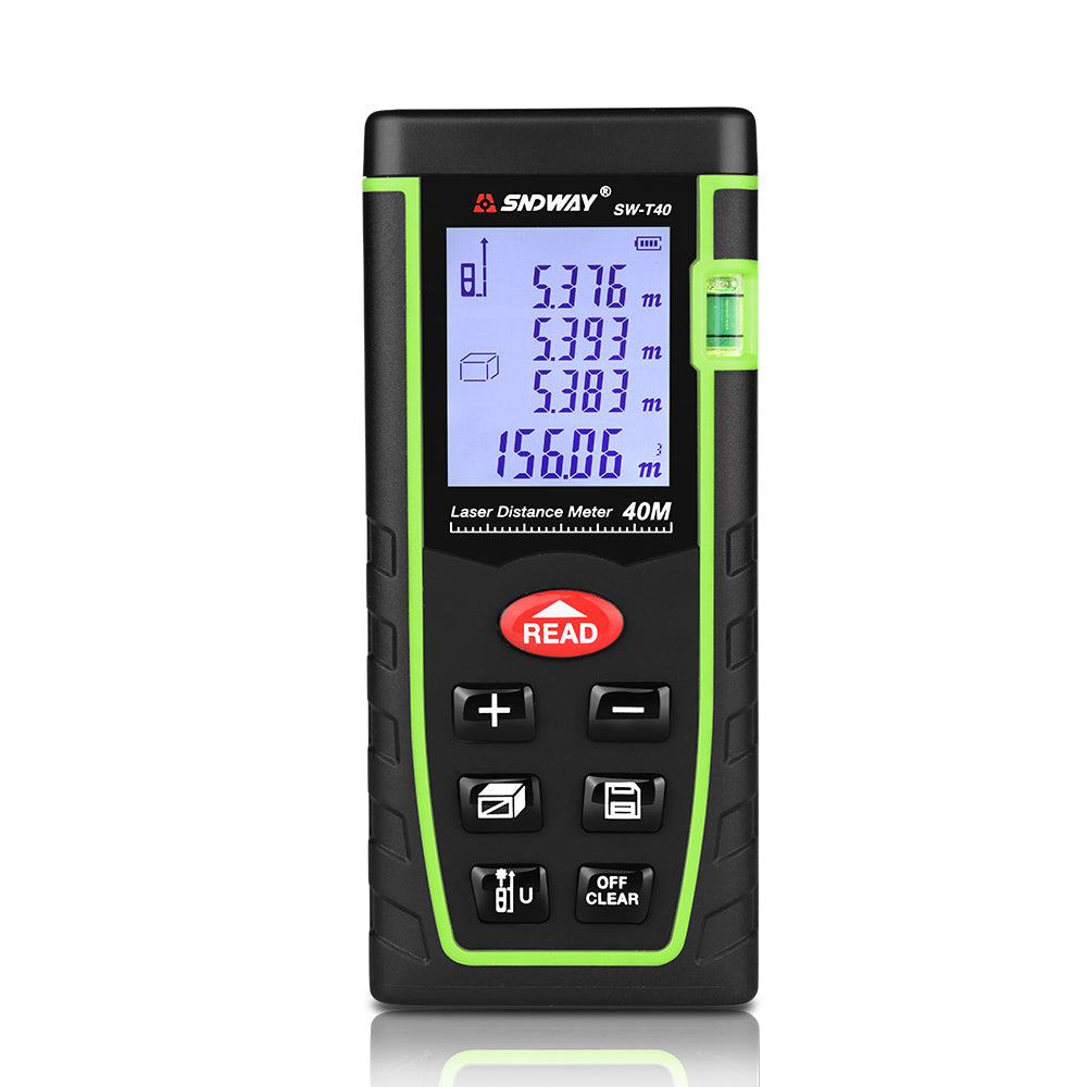SNDWAY SW-T40 Digital Laser Distance Meter 40M Laser Rangefinder Tape Measure Distance Tool