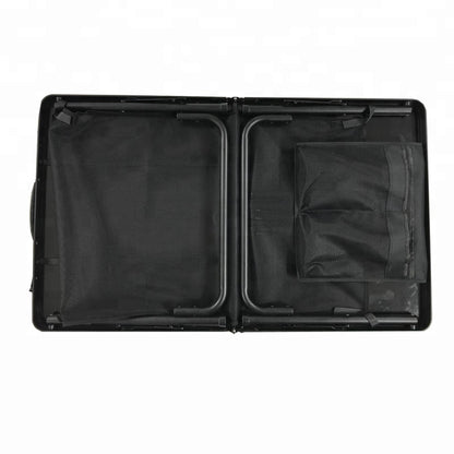 [CLEARANCE] Pxel 100cm Big Aluminum Folding Table for Outdoor Vanity Setting, Dining Table and Desk (Black)