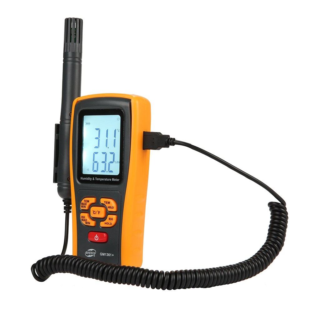 Benetech GM1361+ Digital LCD display Thermo-Hygrometer Separate Temperature & Humidity Meter -50~1200C Thermocouple Thermometer