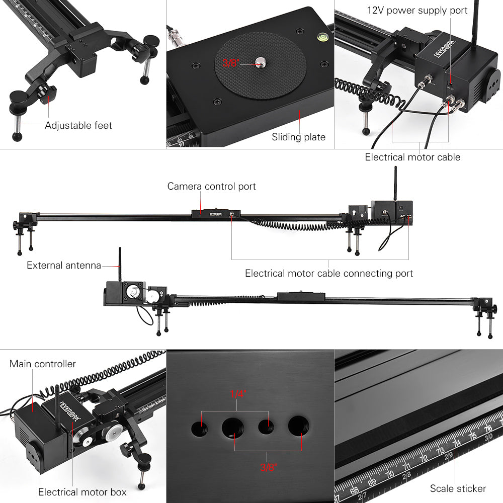 Sevenoak SK-MTS100 Electronically-Controlled Track Slider Creating Dynamic Video & Time-Lapse Photography