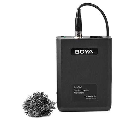 Boya BY-F8C Pro Cardioid Lavalier XLR Output Condenser Microphone for Vocal Acoustic Guitar Music Instrument Video Recording Mic