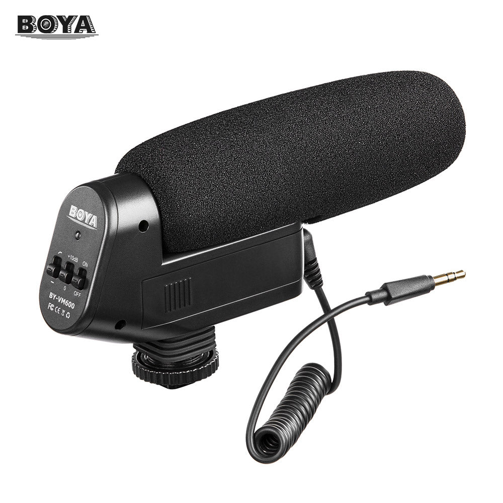 Boya BY-VM600 Cardioid Directional Condenser Microphone Mic for Canon Sony Nikon Pentax DLSR Camera