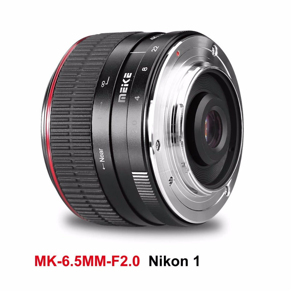 Meike MK-6.5mm 6.5mm Manual Focus Ultra Wide f/2.0 Fisheye Lens for Nikon Mirorrless Camera