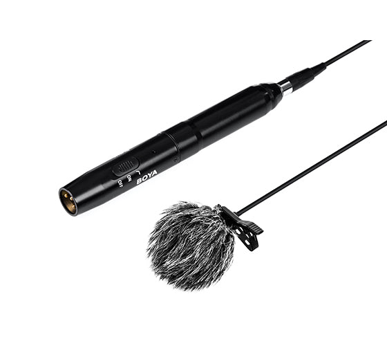 Boya BY-M11OD Professional Omnidirectional XLR Lavalier Microphone System for Interview Film Theater Stage Audio Recording Mic