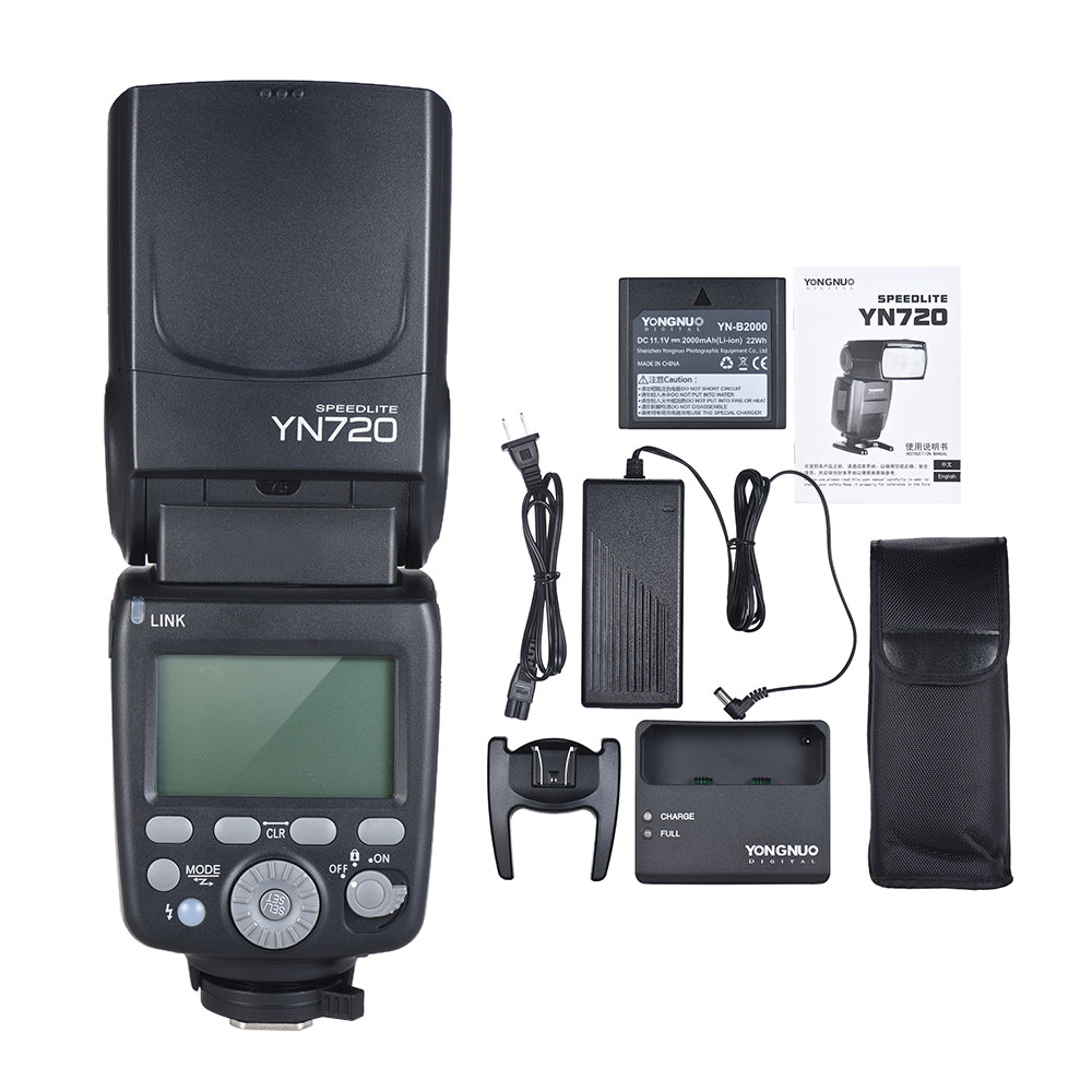Yongnuo YN720 Flash Speedlite with Built in Lithium 2000mAh battery for Canon Nikon Pentax,Compatible with YN685 YN560 IV YN560-TX RF605 RF603