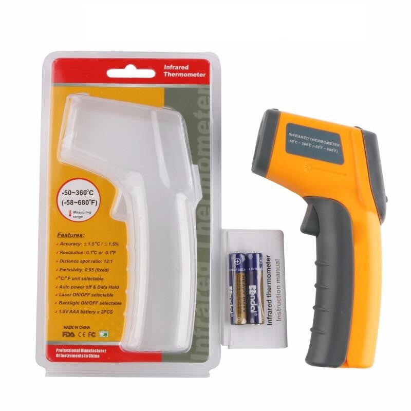 Benetech GS320 Non Contact Thermometer Laser Temperature Gun Infrared Thermometer -50° to 360° Celsius