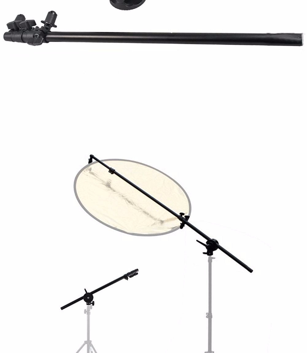 Pxel LS-RH175CM Extendable 65cm to 175cm Studio Reflector Holder Arm with Swivel Grip Head Clamp