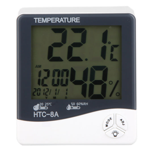 Eagletech HTC-8A Digital Hygrometer Thermometer Clock with Backlight