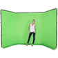 Pxel 2.4 x 6m Panoramic Chroma Key 4-Fold Green Screen Background Muslin Cloth with Kit Foldable Aluminum Butterfly Frame for Photography and Videography | BG-FM2460