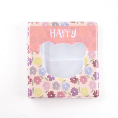 [CLEARANCE] Pikxi 68 Pockets Cute Bear Mini Instant Film Photo Album with 17 Pages Transparent for FUJIFILM Instax Mini Film Camera, Picture and Card Holder | AMH68-01 GREEN