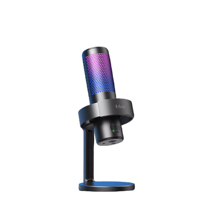 [CLEARANCE] Fifine A9 RGB Omnidirectional Condenser Microphone with Built-In Volume Controls and Pick Up Pattern Switch for Voice Recording, Streaming, and Broadcast