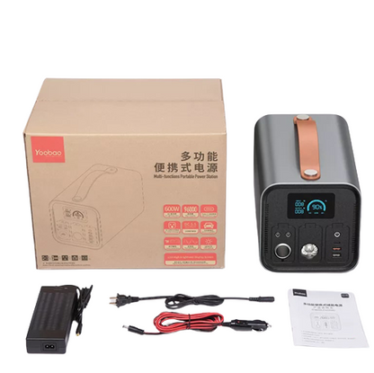 [CLEARANCE] Yoobao EN600W 96000mAh Portable Power Station Powerbank Waterproof with Smart Digital Display, 220V Power Outlet, PD Power Delivery Fast Charging USB Type C Easy Carry for Outdoor Activities