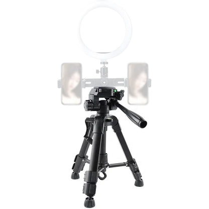 Jeifn by Zomei T-60 Extendable Tripod with QR Plate and Phone Clip, 3kg Max Payload and 60CM Max Height for Indoor and Travel Photography