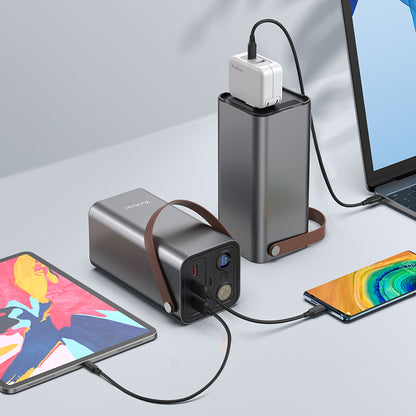[CLEARANCE] Yoobao EN1S 150W 26400mAh Portable Power Station Powerbank PD45W Power Delivery Two-Way Quick Charging USB Type C with Built-in AC Inverter, LED Lights (Grey)