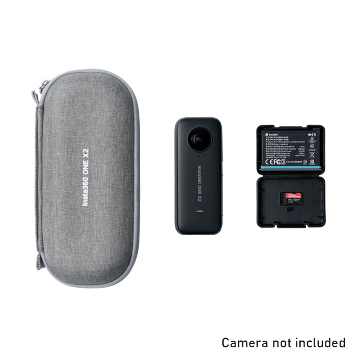 Insta360 Compact Fabric Camera Carry Case with Zippered Closure for ONE X2 Action Cameras