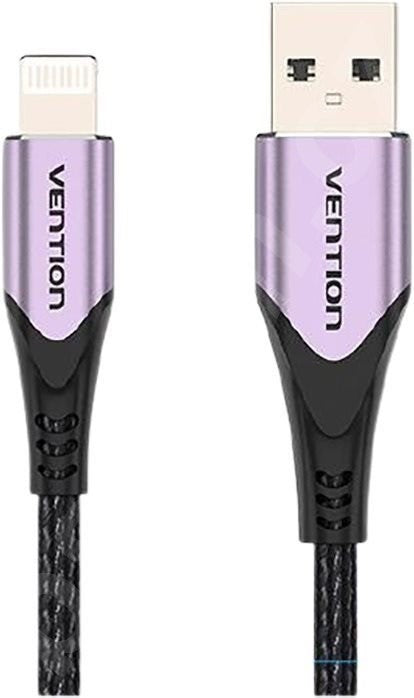 Vention USB Type C to Lightning Fast Charging Power Delivery Cable with 480 Mbps Data Speed MFi Certirfied Chip and Nylon Braided Cord (Purple) | (1M) | TACVF