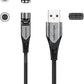 Vention 2 in 1 Magnetic USB 2.0 to Type C and Micro USB Cable 3A 540 Degree Rotating Fast Charging Cord (0.5M, 1M, 1.5M, 2M) | CQXH