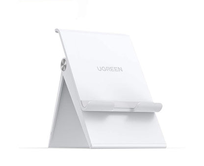 [CLEARANCE] UGREEN Foldable Portable Desktop Stand for Phone and Tablets with Adjustable Height Up to 125mm (Compatible with 4.7" to 7.9" Devices) (White)
