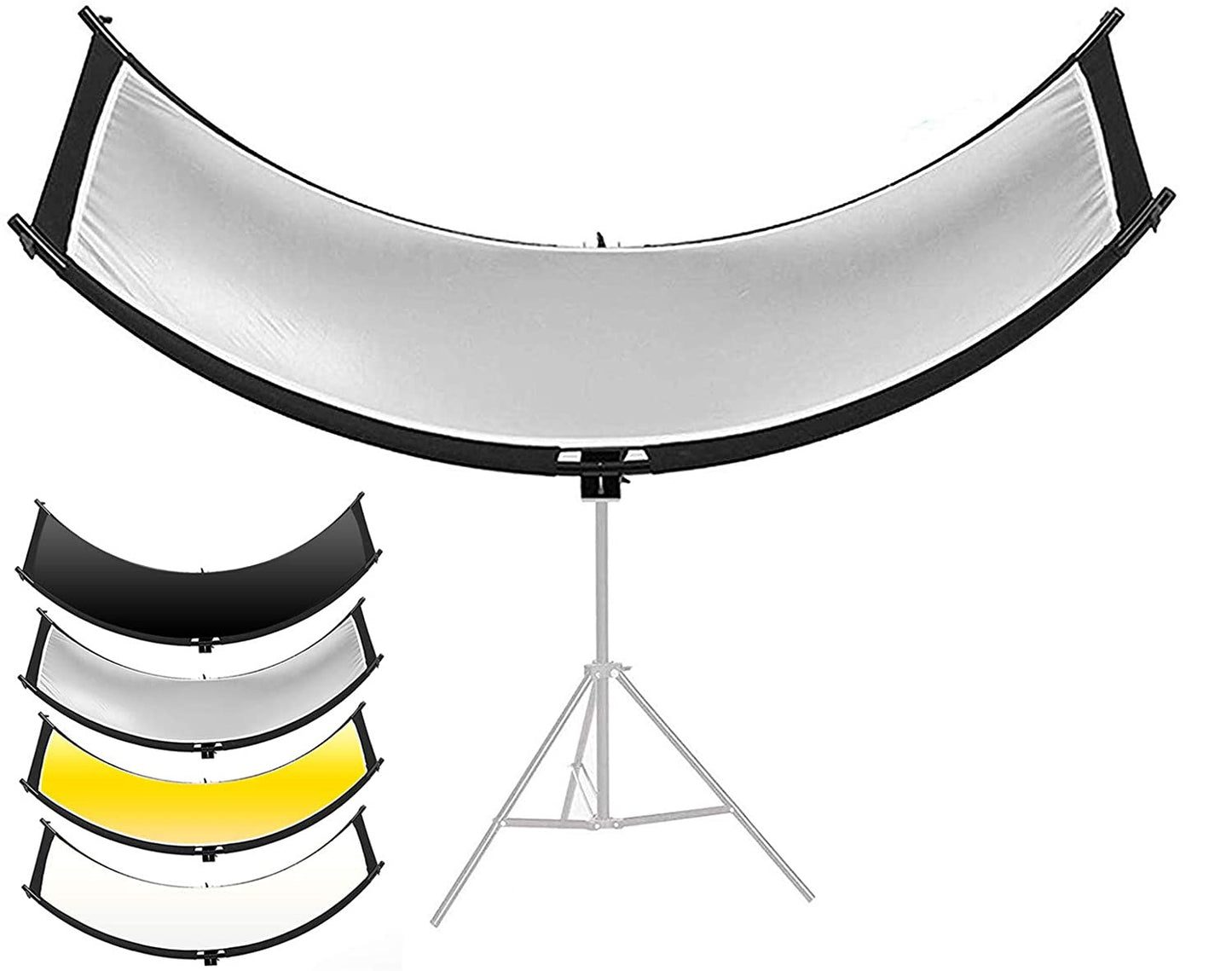 Pxel RFU18X6 U-Shape Curved Light Reflector Adjustable Lighting Diffuser Kit for Photography Photo Portrait Studio Lighting