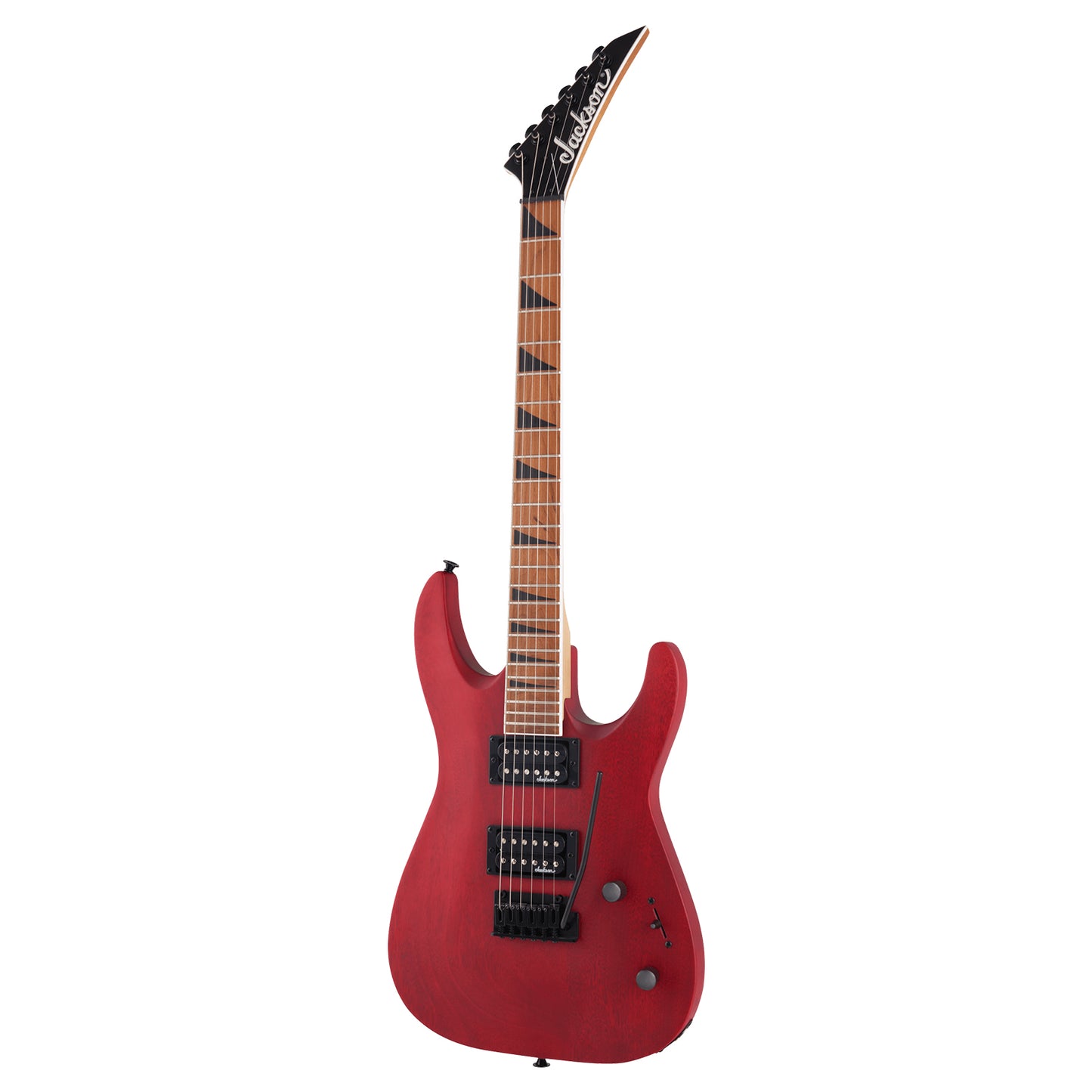 Jackson JS24 Dinky Arch Top DKAM Electric Guitar HH with Solid Mahogany Body, 2-point Tremolo Bridge, Classic Tone (Black, Red)