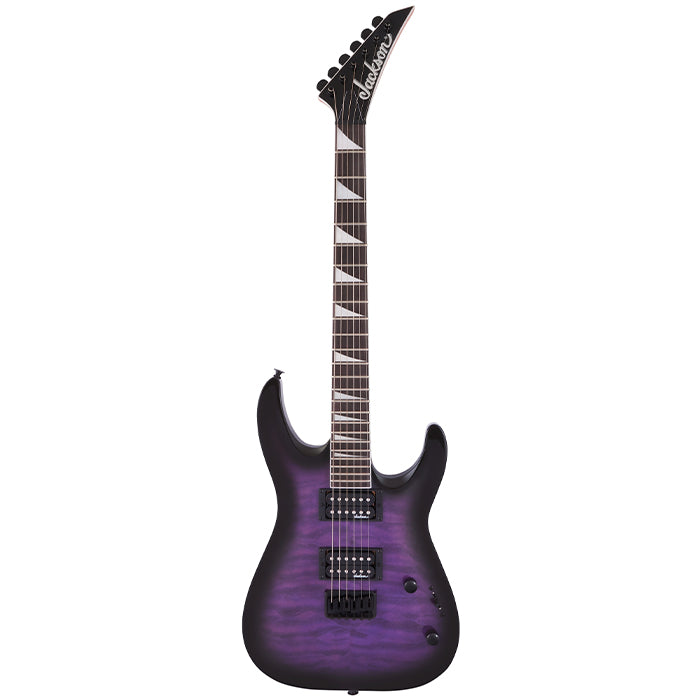 Jackson JS32Q Dinky Arch Top DKA 24-Frets Electric Guitar HT with Solid Poplar Body, Double High-output Humbuckers and HT6 String Through Body Hardtail (Transparent Black Burst, Green Burst, Purple Burst)