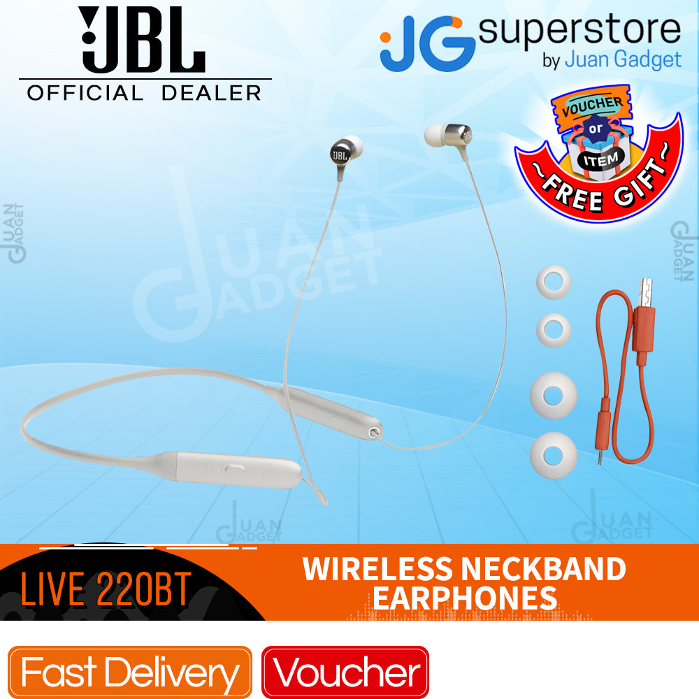 JBL LIVE 220BT Wireless Neckband In-Ear Headphones Bluetooth 4.2 Earphones 10h Playtime with Hands-Free Calls Mic Google Alexa Support Multipoint Technology