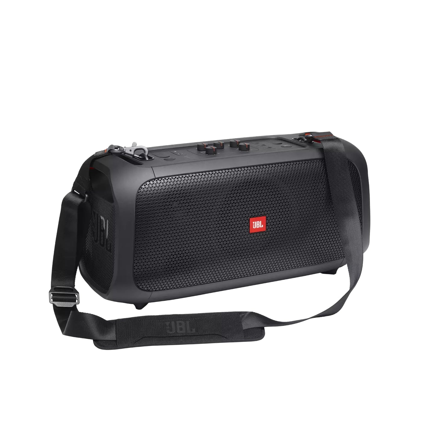 JBL PartyBox On-The-Go Portable Bluetooth Speaker System with IPX5 Water Resistant, Handheld Wireless Microphone with Max 10M Range, 6Hr Playtime and Built-In Shoulder Straps for Outdoor Travel and Events