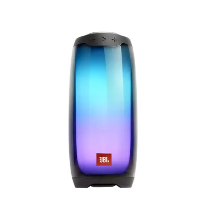 JBL Pulse 4 Wireless RGB Bluetooth Speaker with IPX7 Waterproof Rating, 3.5Hr Battery and RGB LED Party Lamp Light (Black, White)