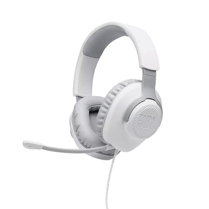 [CLEARANCE] JBL Quantum 100 Over-Ear Wired Gaming Headset with Detachable Microphone, Windows Sonic Spatial Sound Support, and Memory Foam Padded Earpads for PC, Mobile, and Consoles (Black)