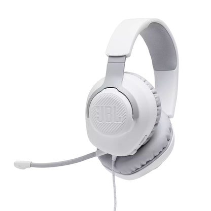 [CLEARANCE] JBL Quantum 100 Over-Ear Wired Gaming Headset with Detachable Microphone, Windows Sonic Spatial Sound Support, and Memory Foam Padded Earpads for PC, Mobile, and Consoles (Black)