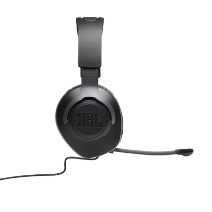 [CLEARANCE] JBL Quantum 100 Over-Ear Wired Gaming Headset with Detachable Microphone, Windows Sonic Spatial Sound Support, and Memory Foam Padded Earpads for PC, Mobile, and Consoles (Black)