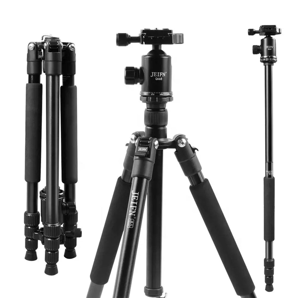 Jeifn by Zomei Professional 3-Section Camera Travel Tripod and Detachable Monopod with 360 Degree Ball Head, 8Kg Load Capacity for Photography | Q668