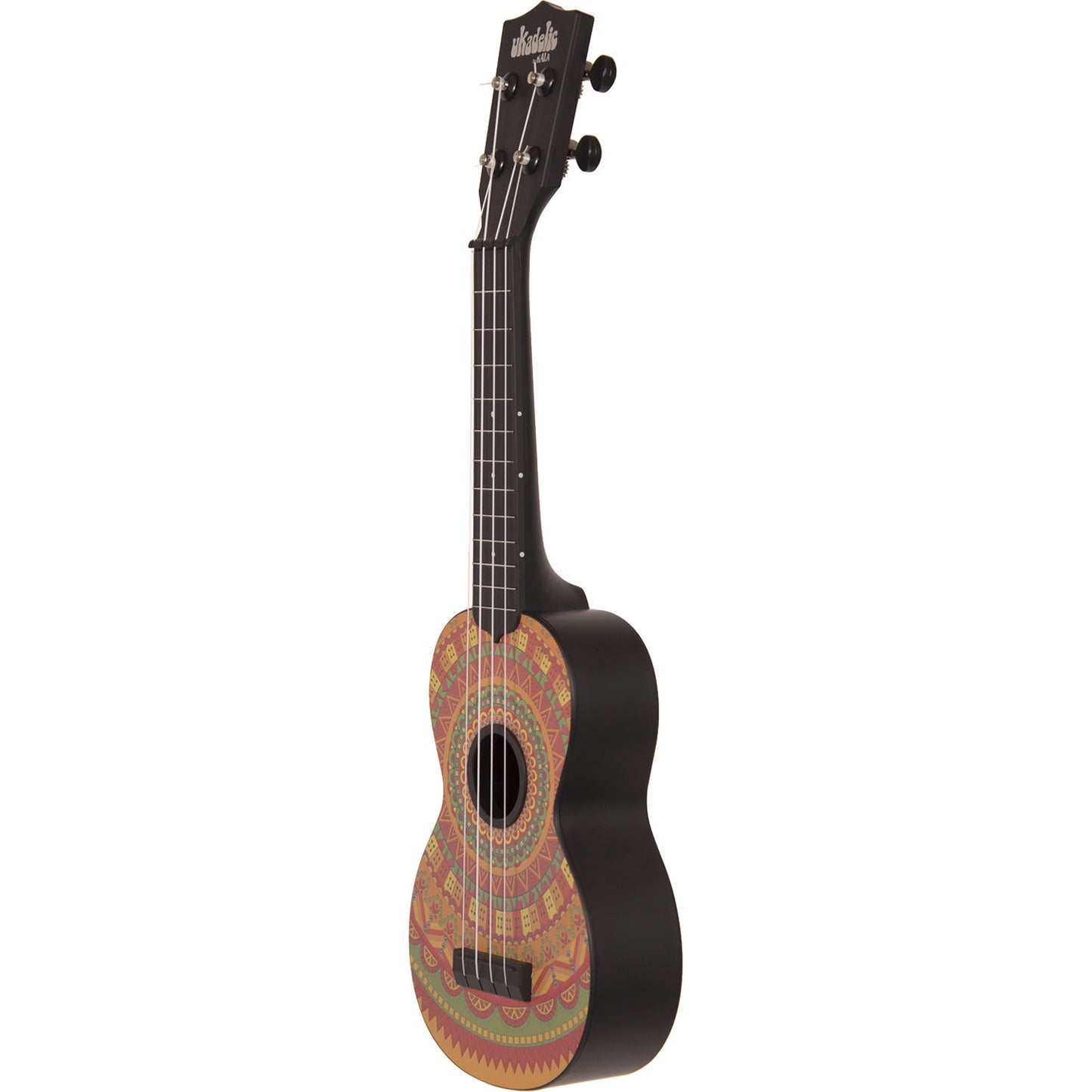 Kala Ukadelic Soprano Ukulele Water Resistant 4 String ABS Composite Plastic Artwork Guitar with 12 Frets KA-SU (Mehndi, Skulls, Sunset, Tiedye)