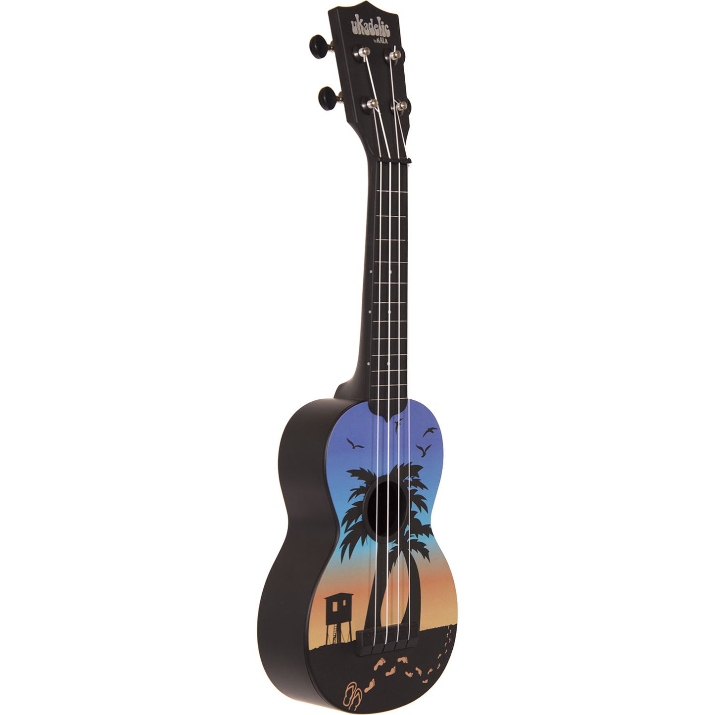 Kala Ukadelic Soprano Ukulele Water Resistant 4 String ABS Composite Plastic Artwork Guitar with 12 Frets KA-SU (Mehndi, Skulls, Sunset, Tiedye)