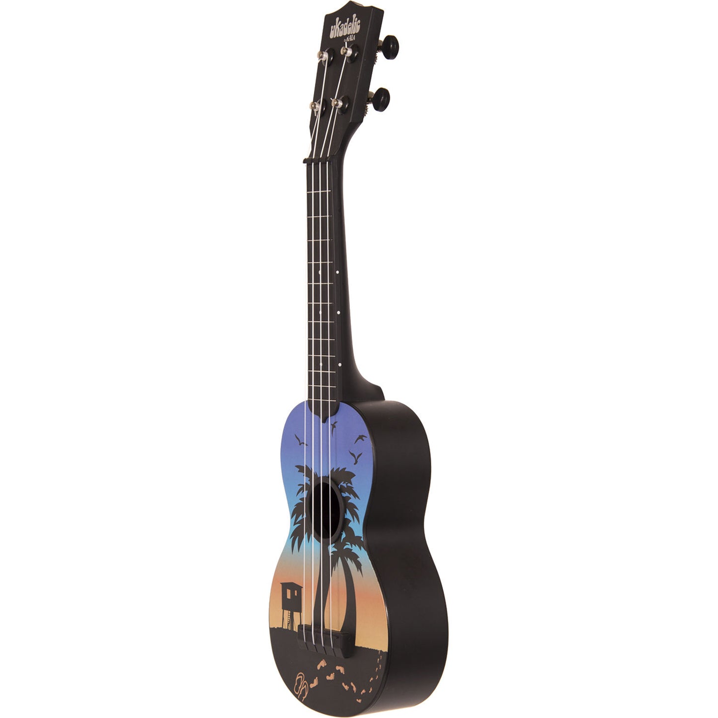 Kala Ukadelic Soprano Ukulele Water Resistant 4 String ABS Composite Plastic Artwork Guitar with 12 Frets KA-SU (Mehndi, Skulls, Sunset, Tiedye)