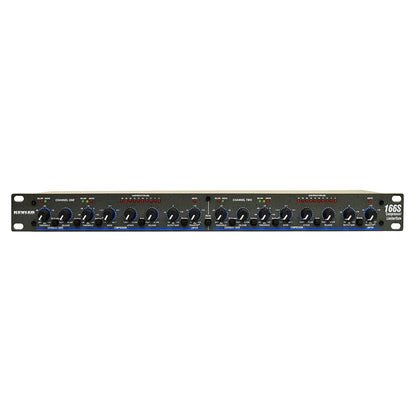 KEVLER 166S Professional Stereo Dual Mono Operation Compressor, 2 Channel Limiter & Gate with LED Display, Side Chain Insert, TRS & XLR Input and Output