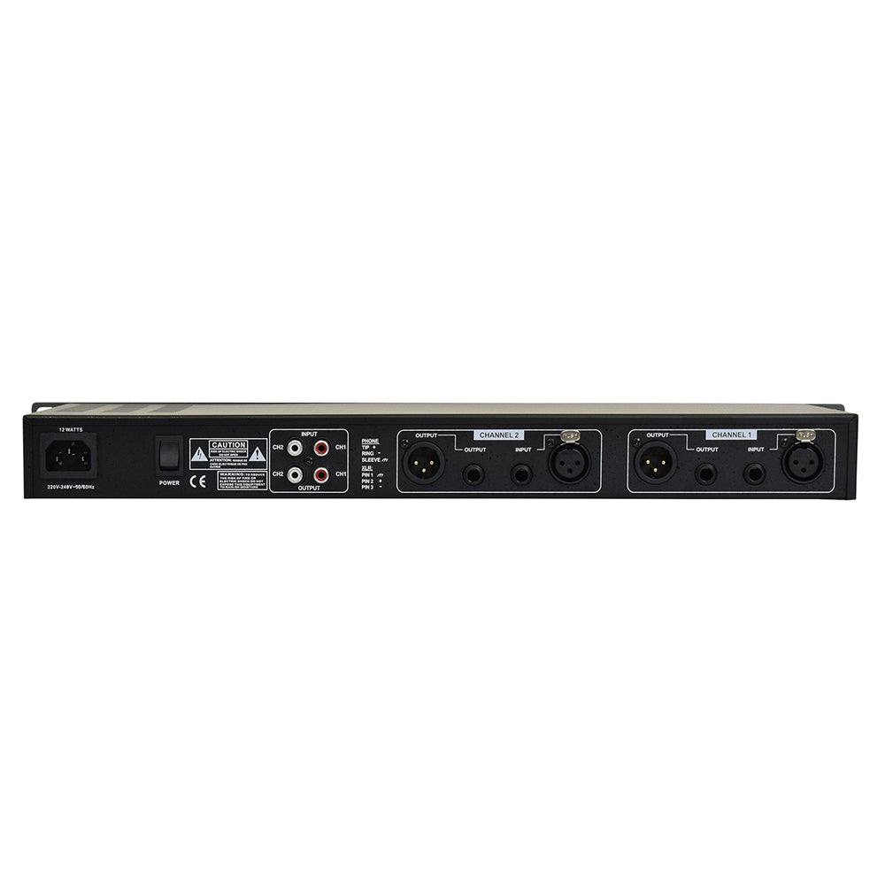 KEVLER 215S Professional Dual 15 Band Graphic Equalizer Processor with 2 Channel, 4-Segment LED Ladders, Direct Bypass Switch, XLR & TRS Input and Output