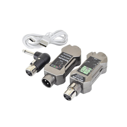 KEVLER ADT-2.0C Portable Wireless Rechargeable Microphone Adaptor with Transmitter & Receiver, 800mAh Battery, 48V Phantom Power, 80m Max Range and XLR / 6.35mm Mic Input