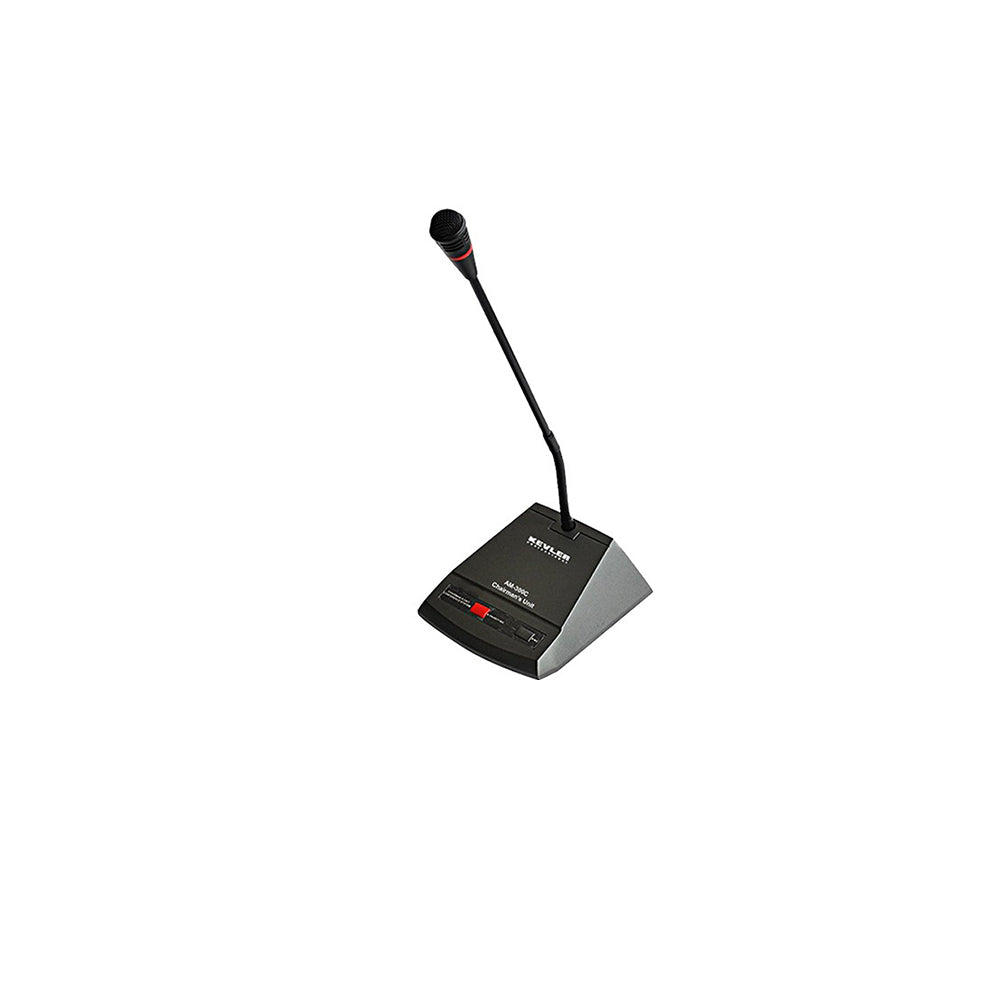 KEVLER AM-300 Series Conference Microphone Unit with Unidirectional Condenser, On/Off Buttons, Red Light Indicator for Business Conference System (Chairman) | AM-300C