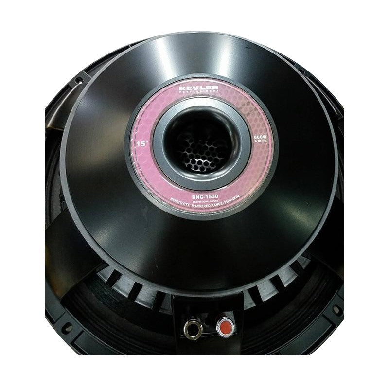 Kevler BNC-1530 15" Diameter 600W Professional Driver Instrumental Speaker with 3" Voice Coil and Aluminum Case Body for Audio Equipment