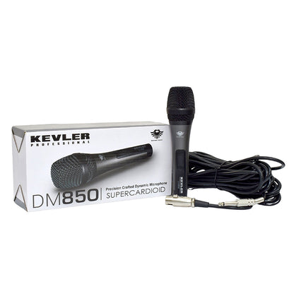 KEVLER DM Series Precision Crafted Super Cardioid Dynamic Microphone with Dual 15" Bass Reflex and 10M Cable for Karaoke System | DM-750, DM-850, DM-950