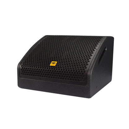 [CLEARANCE] KEVLER MR-12A 12" 600W 2-Way Coaxial Active Stage Monitor Speaker with Volume Controls, 3-Pin XLR I/O, Built-In Wide Side Handles and Easy Daisy-Chain Loop Connection