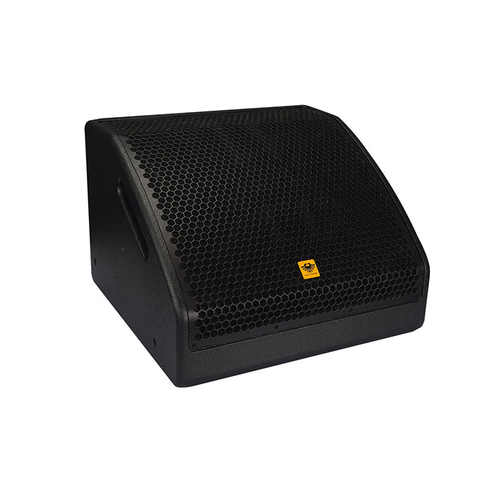 [CLEARANCE] KEVLER MR-15A 15" 600W 2-Way Coaxial Active Stage Monitor Speaker with Volume Controls, 3-Pin XLR I/O, Easy Daisy-Chain Loop Connection and Built-In Wide Side Handles