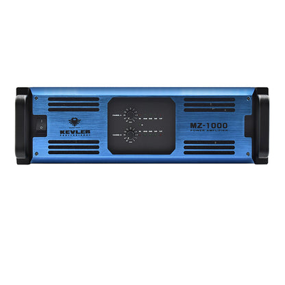 [CLEARANCE] KEVLER MZ-1000 1000W Professional Class H Power Amplifier with 20Hz-20KHz Frequency, Balance/Unbalance 3-Pin XLR Input and 2 Speakon Terminals, LED Indicators with Dual Variable Speed Fans