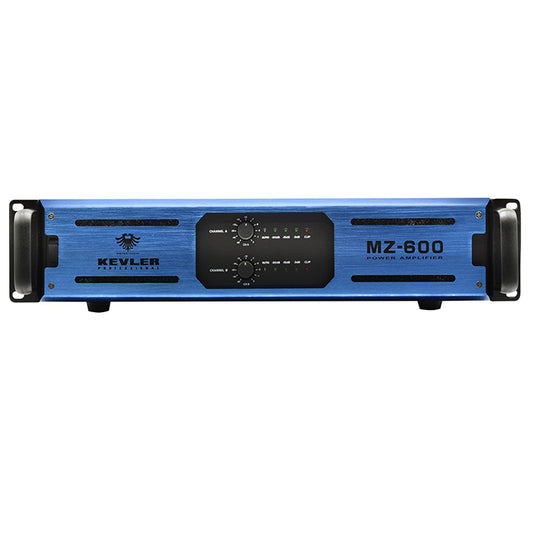KEVLER MZ-600 600W Professional Class H Power Amplifier with 20Hz-20KHz Frequency, Balance/Unbalance 3-Pin XLR Input and 2 Speakon Terminals, LED Indicators with Dual Variable Speed Fans