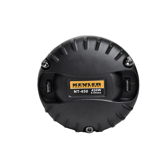KEVLER NT-450 450W Titanium Dome Neodymium Compression Driver with 44mm Voice Coil, 8 Ohms Impedance and 1" Exit Throat for Speaker
