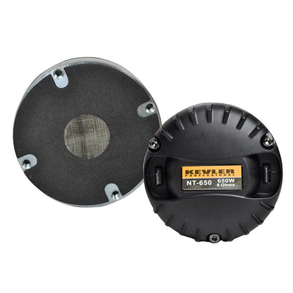 KEVLER NT-650 650W Titanium Dome Neodymium Compression Driver with 65mm Voice Coil and 1.5" Exit Throat for Speaker Output Feedback Reduction