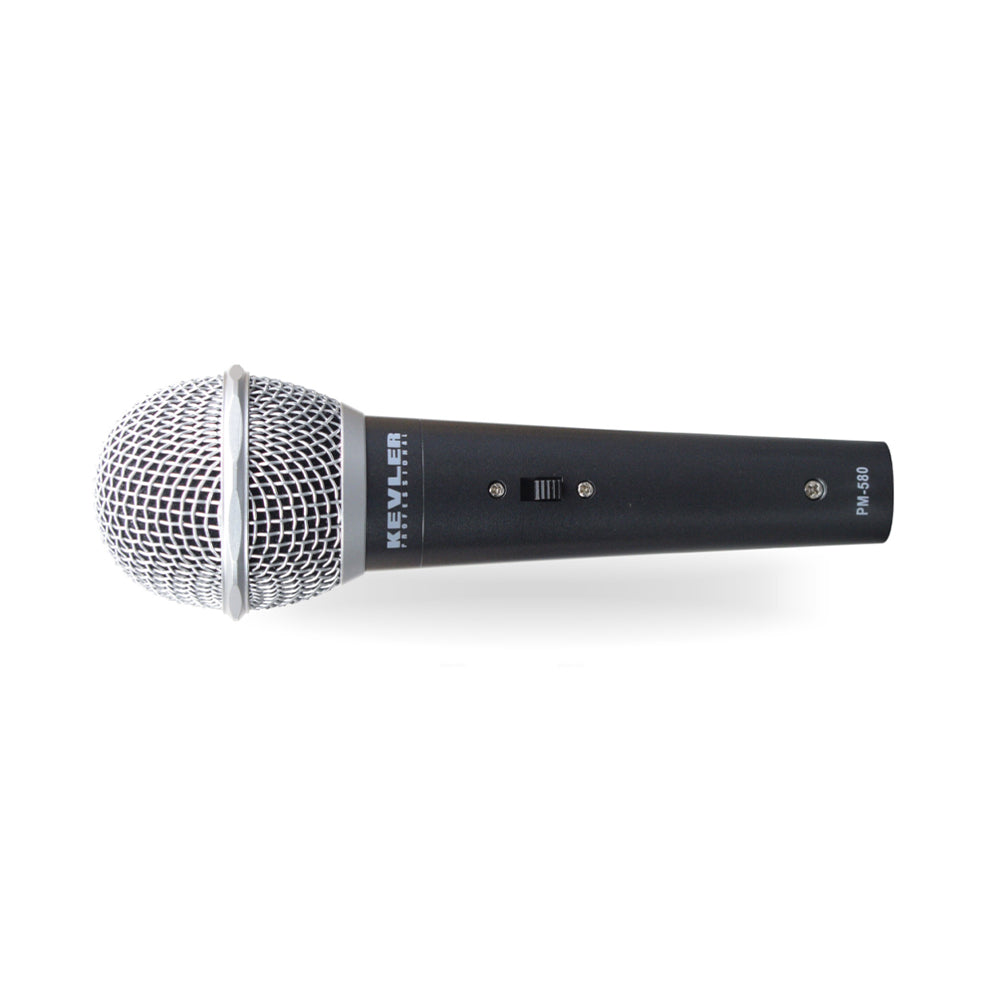 KEVLER PM-580 Professional Dynamic Karaoke Wired Microphone with 5-Meters Cable with 10Watts and 4 Ohms Impedance